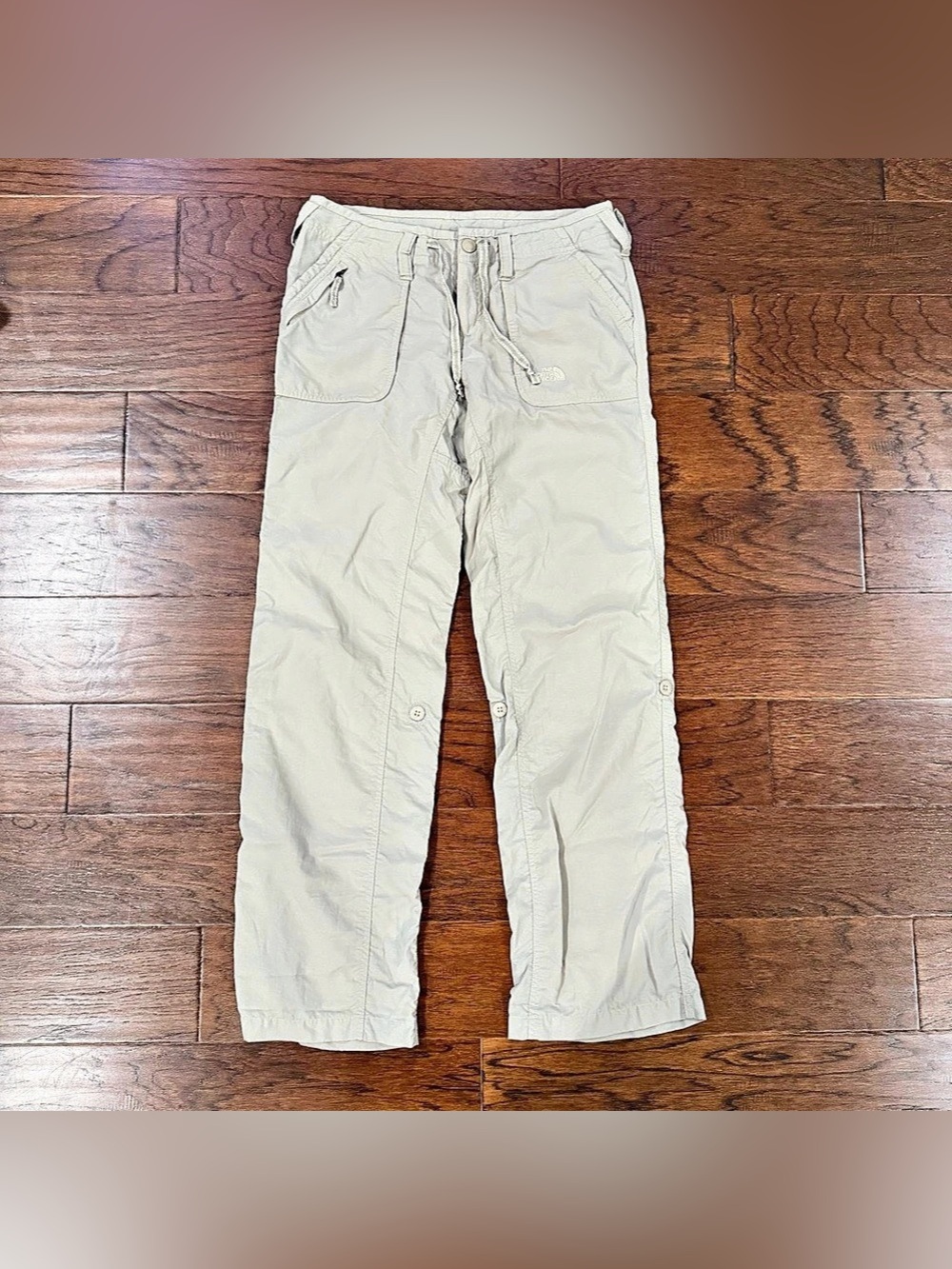 The North Face Horizon Tempest Tan Nylon Hiking Pants Roll Up Women's Size 4